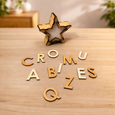 Abecedario Madera Mayúsculas