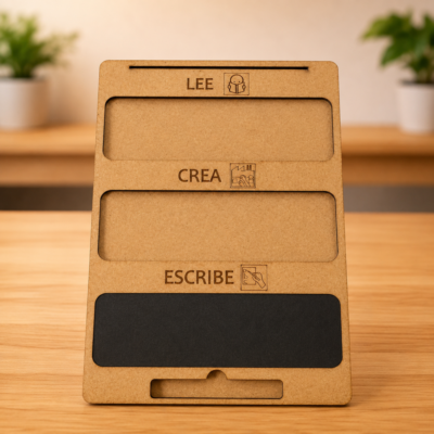 Tablilla de Lectoescritura Vertical con Pictogramas "Lee, Crea, Escribe"