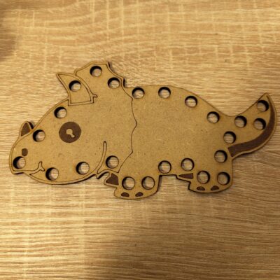 Pack de 3 Figuras de madera para enhebrar Animales y Frutas