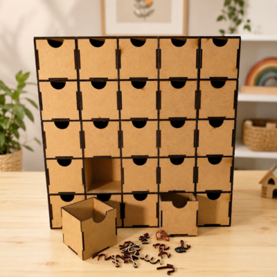 Caja Sonidos Madera 25 Cajones